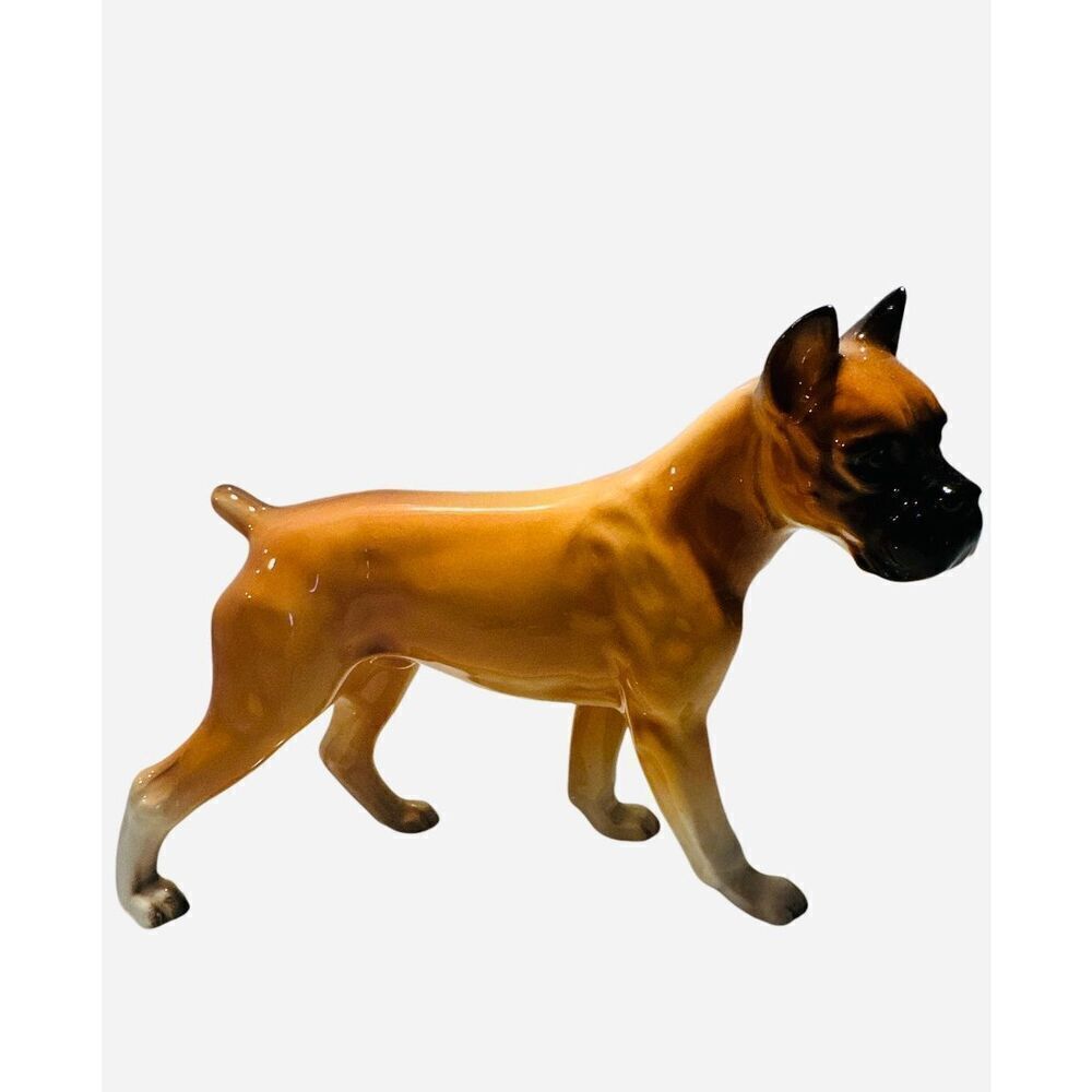 Vintage Rare Find Porcelain figurine  Boxer Dog Germany